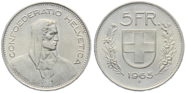 Preview: 5 Franken 1965 B - Jubiläumsmünze 2025 für Personen mit Jahrgang 1965